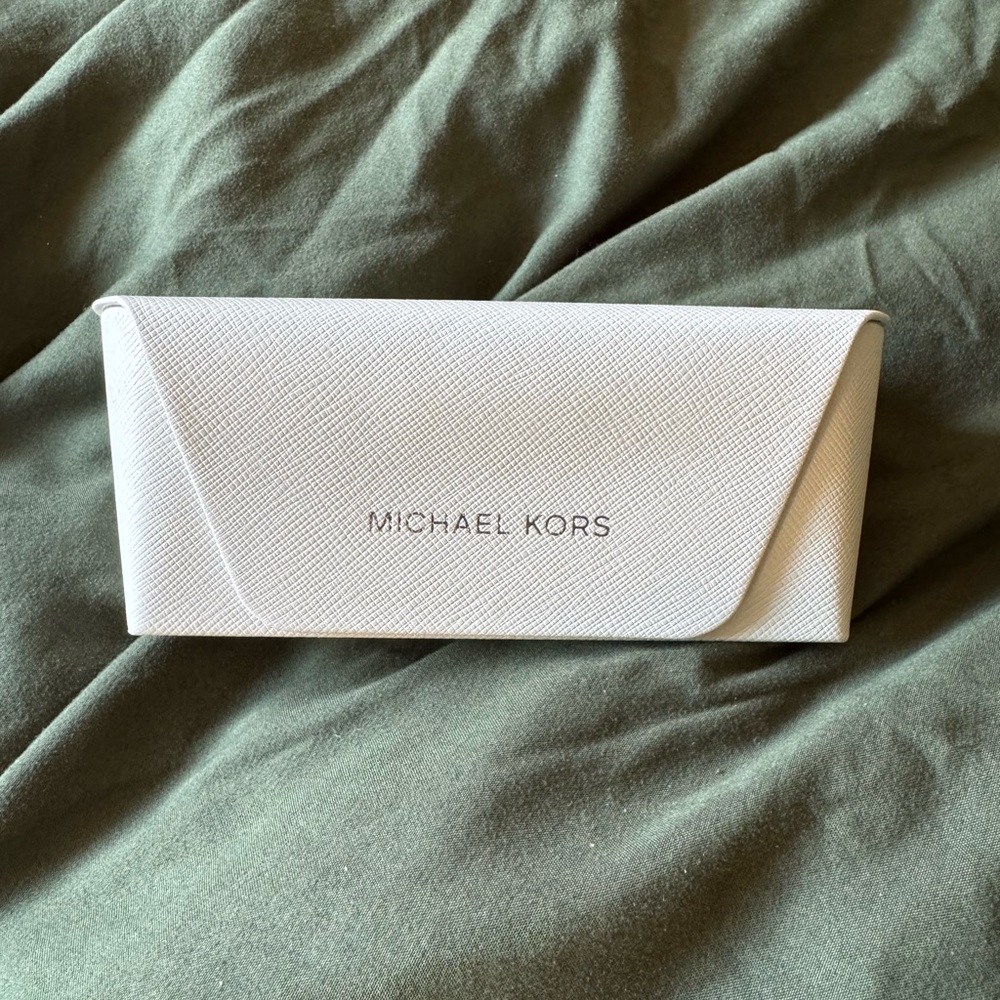 Michael Kors White Eyeglasses Case + Cleaning Cloth